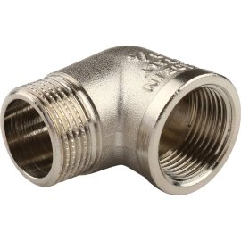 Угольник TIEMME НВ никелированный 3/4х3/4 для стальных труб резьбовой, 1500146