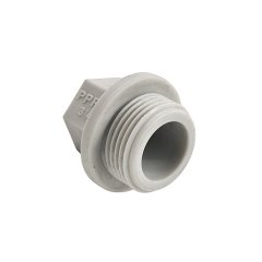 Заглушка резьбовая PPR  3/4, PN25 серый, РТП