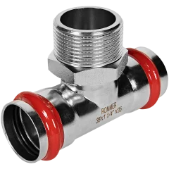 Тройник-переходник-НР ROMMER 35х1 1/4 из нержавеющей стали прессовой