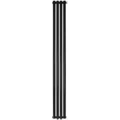 Стальной трубчатый радиатор STOUT TUBE ROUND нижнее правое подключение 4 секции R40 1-1750-4 RT RAL9005, STR40117504RTRAL9005