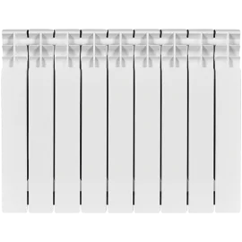 Радиатор биметаллический STOUT TITAN 500 9 секций боковое подключение (белый RAL 9016), SRB-3310-050009