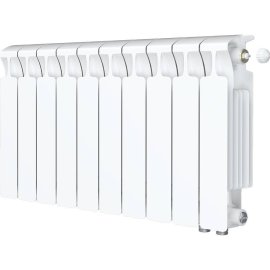 Радиатор биметаллический RIFAR MONOLIT VENTIL 350 MVR 10 секций нижнее правое подключение (белый RAL 9016), 3RM35.VR-10
