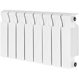 Радиатор биметаллический RIFAR MONOLIT 300 8 секций боковое подключение (белый RAL 9016), 3RM30-8