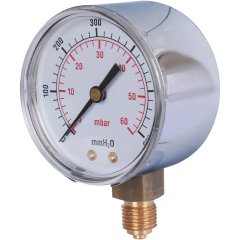 Манометр газовый WATTS 63 мм 1/4  давление 60 мбар