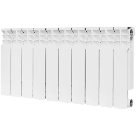 Радиатор биметаллический STOUT Space 350 10 секций боковое подключение RAL9016