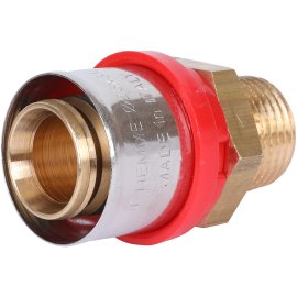 Муфта TIEMME с наружной резьбой 26x1/2 для металлопластиковых труб прессовой, 1650180