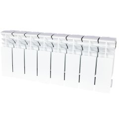 Радиатор биметаллический STOUT TITAN 200 8 секций боковое подключение (белый RAL 9016)