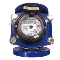 Счётчик г/в и х/в турбинный Сантехкомплект Пульсар Т Ду 50 Ру16 120С L=200мм фл 40 м3/ч