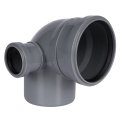 Отвод Политэк 110х90 с выходом 50 левый, 300111050Л