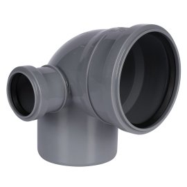 Отвод Политэк 110х90 с выходом 50 левый, 300111050Л