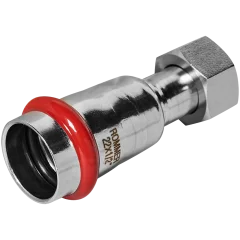 Переходник ROMMER с накидной гайкой-ВР 22х1/2 из нержавеющей стали прессовой