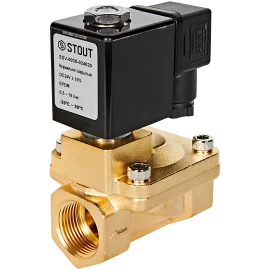 Клапан соленоидный (электромагнитный) STOUT непрямого (пилотного) действия НЗ 24В G3/4 SSV-0030-024020