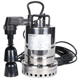 Насос дренажный STOUT с вертикальным поплавком, кабель 10 м, 230V, Q=150 л/мин, H=8 м, SPD-0003-200250