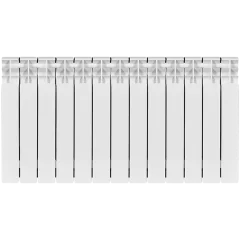 Радиатор биметаллический STOUT TITAN 500 13 секций боковое подключение (белый RAL 9016)