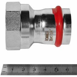 Переходник ROMMER ВПр-ВР, 35х11/4, из нержавеющей стали прессовой, RSS-1022-035114