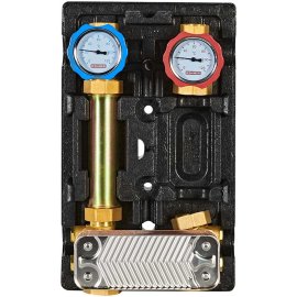 Насосная группа ROMMER RDG-1038 с теплообменником 18 пластин, без насоса в теплоизоляции, RDG-1038-182501