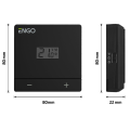 Проводной Терморегулятор ENGO Controls, накладной, на батарейках, черный