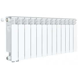 Радиатор биметаллический RIFAR BASE VENTIL 350 BVL 13 секций нижнее левое подключение (белый RAL 9016), 1RB35.VL-13