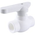 Кран шаровой Kalde d=20 для полипропиленовых труб под сварку (цвет белый), 3242-vlb-200003