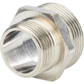 Ниппель НН STOUT переходной никелированный 1 1/4X1, SFT-0004-001141