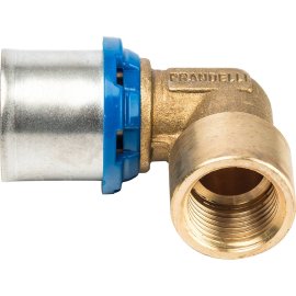 Угольник Prandelli Multyrama 90 с внут.рез. (26х3)х1/2 профиль H, TH, U для металлопластиковых труб прессовой, 509.04.02.6