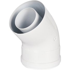 Отвод 45° традиционный коаксиальный ROMMER D60(п-м)/100(п-м), RCA-6010-000045