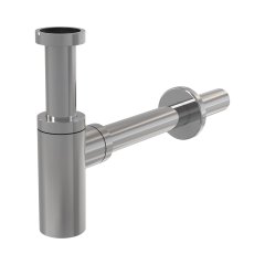 Сифон для умывальника AlcaPlast DN32 DESIGN цельнометаллический, круглый, A400