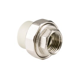 Муфта комбинированная разъемная (Американка) PPR внутренняя резьба 50х1 1/2,  серый, RTP