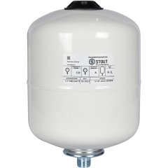 Расширительный бак STOUT STW-0015 для ГВС 8 л. вертикальный (цвет белый), STW-0015-000008