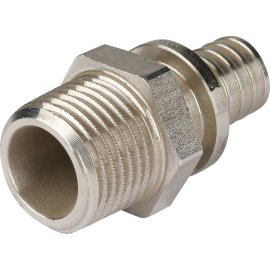 Переходник РЕХАУ RAUTITAN из нерж. стали с наружной резьбой 16 - R 1/2 для труб из сшит полиэтил аксиальный, 11377221001