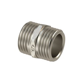 Ниппель, латунь, наружная резьба  3/4, еврослот, никель, РТП