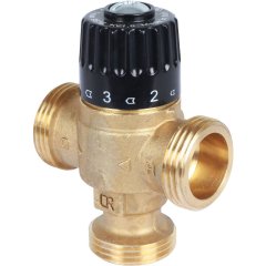 Термостатический смесительный клапан для систем отопления и ГВС STOUT 30-65°С KV 1,8, SVM-0125-186525