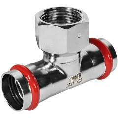 Тройник-переходник-ВР ROMMER 28х1 из нержавеющей стали прессовой