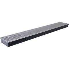 Внутрипольный конвектор STOUT SCQ-1100 75х240х1500 (Решётка роликовая) правое подключение, SCQ-1100-0724150