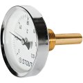 SIM-1001-635015 STOUT Термометр биметаллический осевой с погружной гильзой. Корпус Dn 63 мм, гильза 50 мм 1/2 , 0...120°С