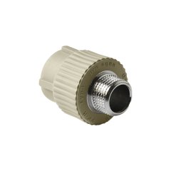 Муфта комбинированная Pro Aqua d=37281 PP-R НР Серая, PA23012PG