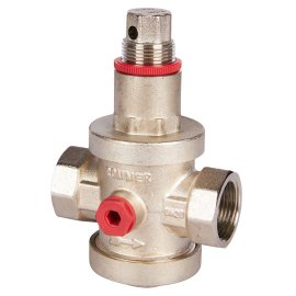 Редуктор давления ROMMER PN25 вн/вн 3/4  с выходом под манометр, RVS-0008-000020