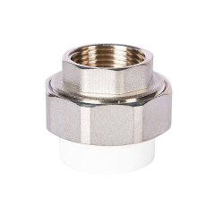 Муфта комбинированная Pro Aqua d=32-1 PP-R разъемная (американка) УСИЛЕННАЯ ВР Белая, PA20018S