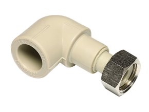 Угольник 90° Ekoplastik ППР переход с перекидной гайкой 20x1/2