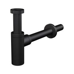 Сифон для умывальника AlcaPlast DN32 DESIGN круглый, черный-мат, A400BLACK
