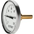 SIM-1001-805015 STOUT Термометр биметаллический осевой с погружной гильзой. Корпус Dn 80 мм, гильза 50 мм 1/2 , 0...120°С