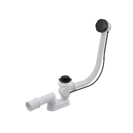 Сифон для ванны AlcaPlast автомат комплект, черный-мат, A55BLACK