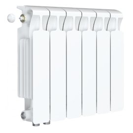 Радиатор биметаллический RIFAR MONOLIT VENTIL 350 MVL 6 секций нижнее левое подключение (белый RAL 9016) 3RM35.VL-6, 3RM35.VL-6