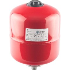 Расширительный бак STOUT STH-0004 на отопление 8 л. (цвет красный, STH-0004-000008