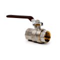 Кран шаровой ручка рычаг, латунь, внутренняя/внутренняя резьба 1,PN40 никель, RTP