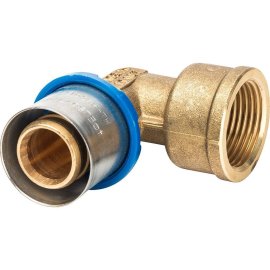 Угольник Prandelli Multyrama 90 с внут.рез. (26х3)х3/4 профиль H, TH, U для металлопластиковых труб прессовой, 509.04.12.6