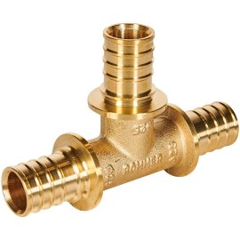 Тройник равнопроходный ROMMER 25x25x25 для труб из сшитого полиэтилена аксиальный, RFA-0013-000025