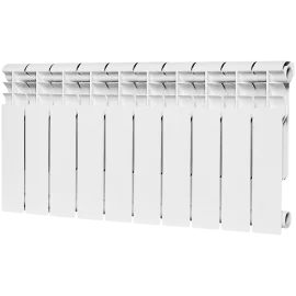 Радиатор биметаллический ROMMER Profi BM 350 10 секций боковое подключение (BI350-80-80-130) (RAL9016)