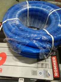 Уцененный товар (замятие): Труба гофрированная STOUT ПНД, цвет синий, наружным диаметром 40 мм для труб диаметром 32 мм, SPG-0001-504032