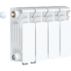 Радиатор биметаллический RIFAR BASE VENTIL 200 BVL 4 секции нижнее левое подключение (белый RAL 9016)